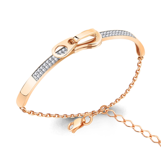 Браслет из золоченого серебра с фианитами