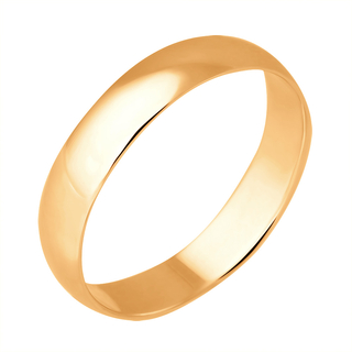 Кольцо обручальное из красного золота