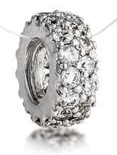 Подвеска-шарм из серебра с фианитами