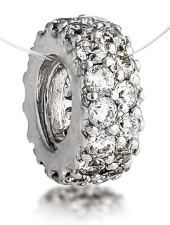 Подвеска-шарм из серебра с фианитами