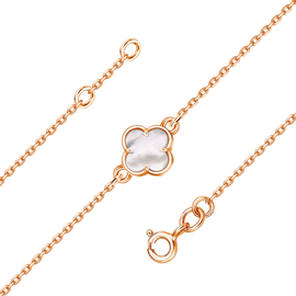 Браслет из красного золота с перламутром