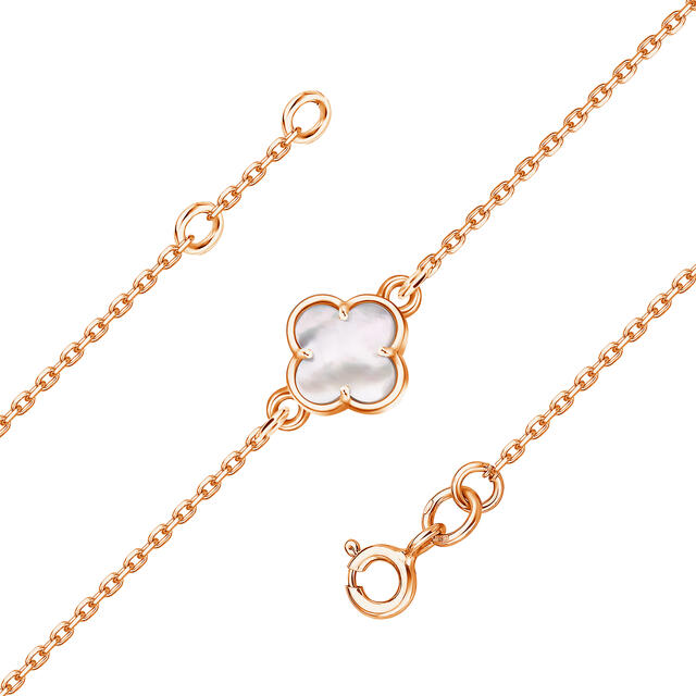 Браслет из красного золота с перламутром