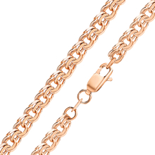 Браслет из красного золота плетения Бисмарк