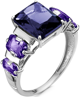 Кольцо из серебра с ювелирными кристаллами