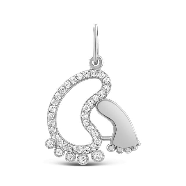 Подвеска из серебра с фианитами