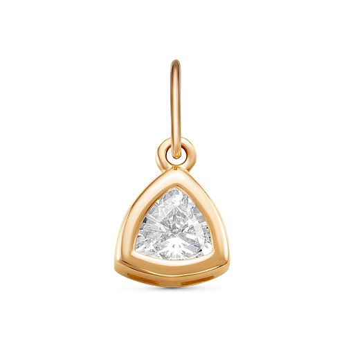 Подвеска из красного золота с фианитом