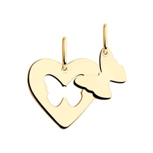 Подвеска "Бабочки" из красного золота