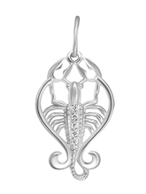 Подвеска зн.зод. "Рак"с вст. 9104 Серебро 925