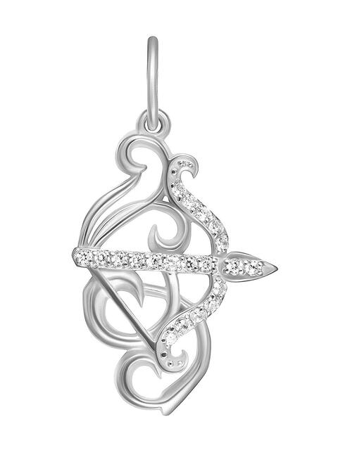 Подвеска зн.зод. "Стрелец"с вст. 9109 Серебро 925