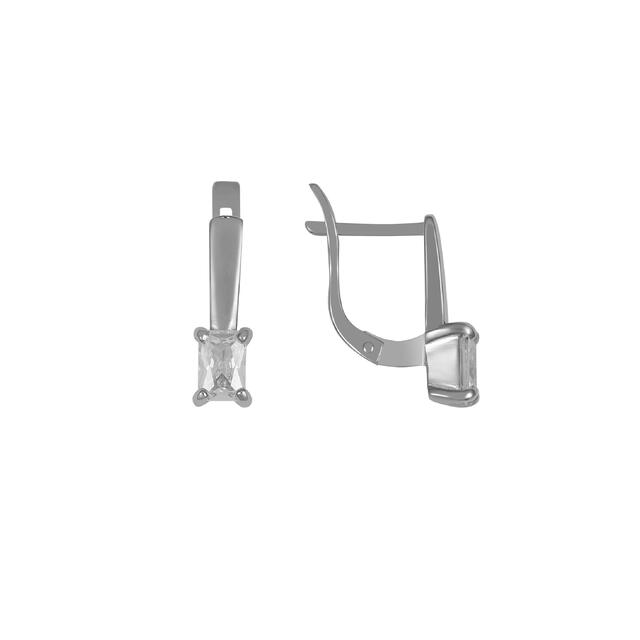 83640 Серьги фианит (серебро 925°)