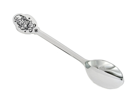 Ложка чайная из серебра с чернением