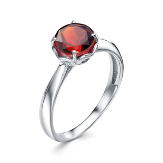 Кольцо из серебра с гранатом