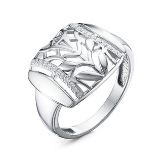 Кольцо из серебра с фианитами