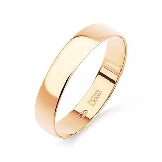 Кольцо обручальное из красного золота