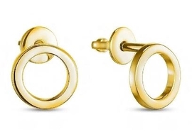 Пусеты из серебра в позолоте