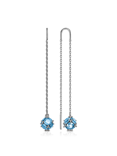 С630-3291Гл Серьги (Ag 925)