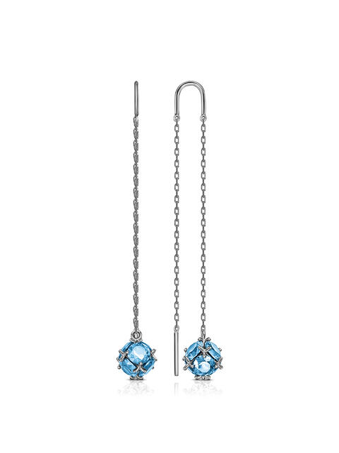 С630-3291Гл Серьги (Ag 925)