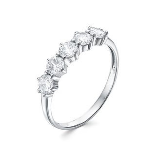 Кольцо из серебра с фианитами