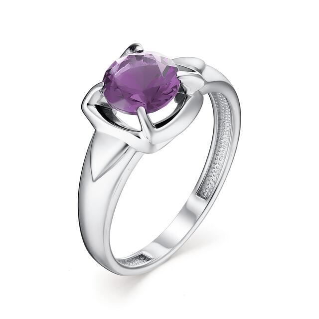 Кольцо из серебра с аметистом