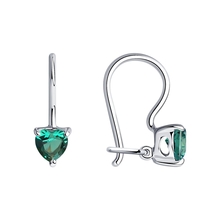 Серьги детские из серебра с фианитами