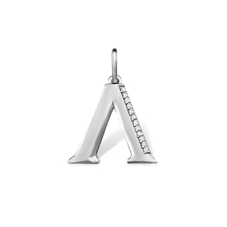 Подвеска-буква из серебра с фианитами