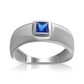 Кольцо из белого золота с фианитом