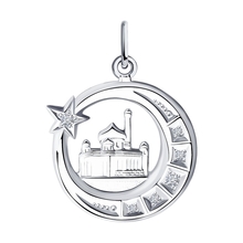 Подвеска из серебра с фианитами