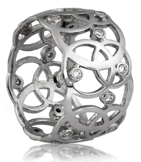 Кольцо из серебра с фианитами