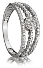 Кольцо из серебра с фианитами