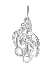 Подвеска зн.зод. "Близнецы"с вст. 9103 Серебро 925