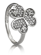 Кольцо из серебра с фианитами