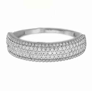 Кольцо из серебра с фианитами