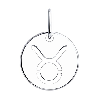 Подвеска "Знак зодиака Телец" из серебра