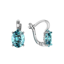 Серьги из серебра с горным хрусталем