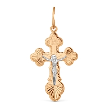 Крест из комбинированного золота