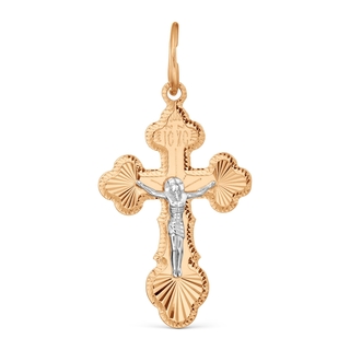 Крест из комбинированного золота