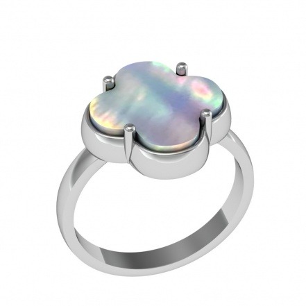 Кольцо из серебра с перламутром