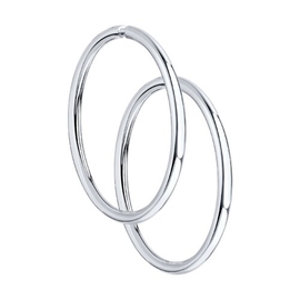 Серьги-конго из серебра