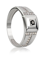 Кольцо из серебра с фианитами