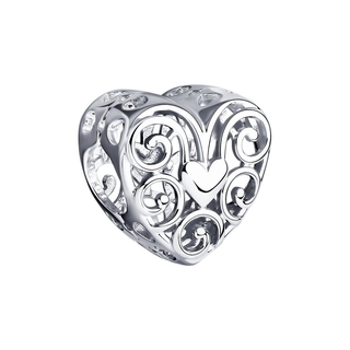 Подвеска-шарм "Сердце" из серебра 