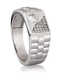 Кольцо из серебра с фианитами