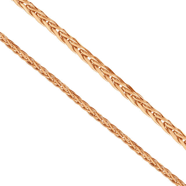 Цепь из красного золота плетения Коса