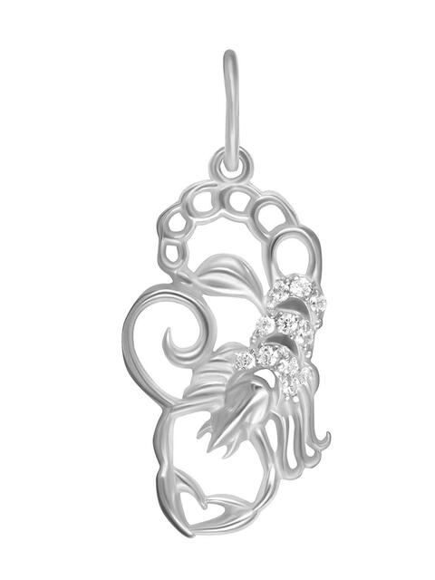 Подвеска зн.зод. "Скорпион"с вст. 9108 Серебро 925