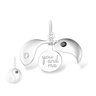 Подвеска "Инь-Янь" из серебра с фианитами