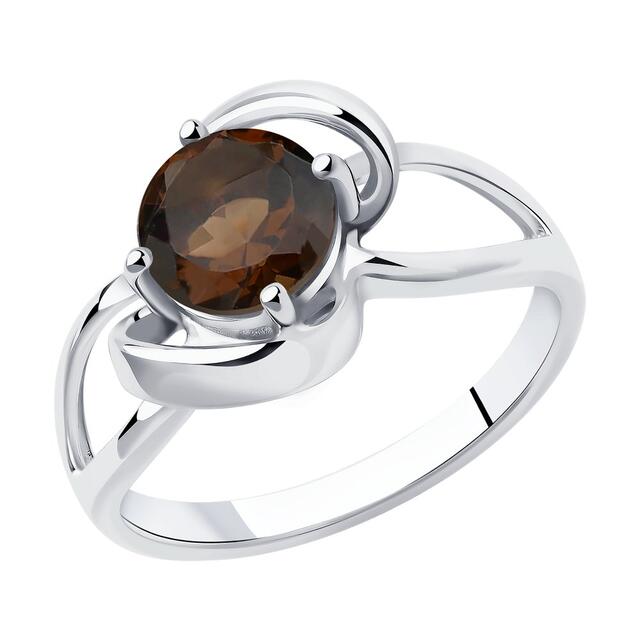 Серебряное кольцо с раухтопазом
