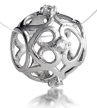 Подвеска-шарм из серебра с фианитами