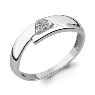 Кольцо из серебра с фианитами