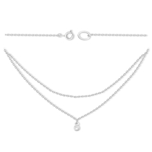 Колье из серебра с фианитом