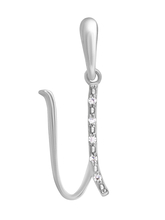 Подвеска-буква из серебра с фианитами