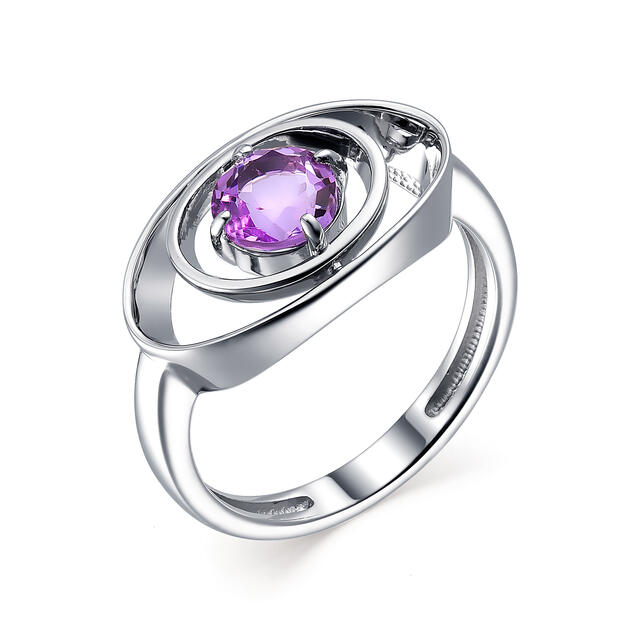 Кольцо из серебра с аметистом